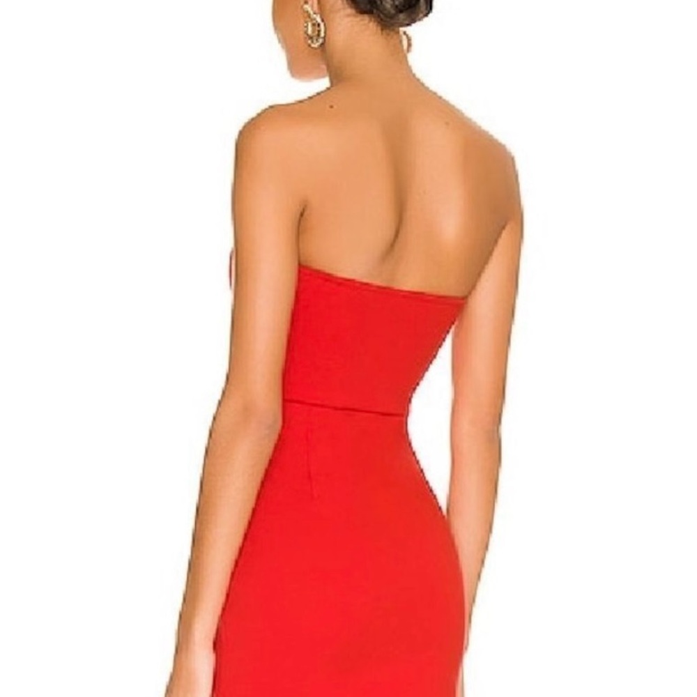 Superdown Nyla’s Red Strapless Front Zip Mini Dre… - image 3